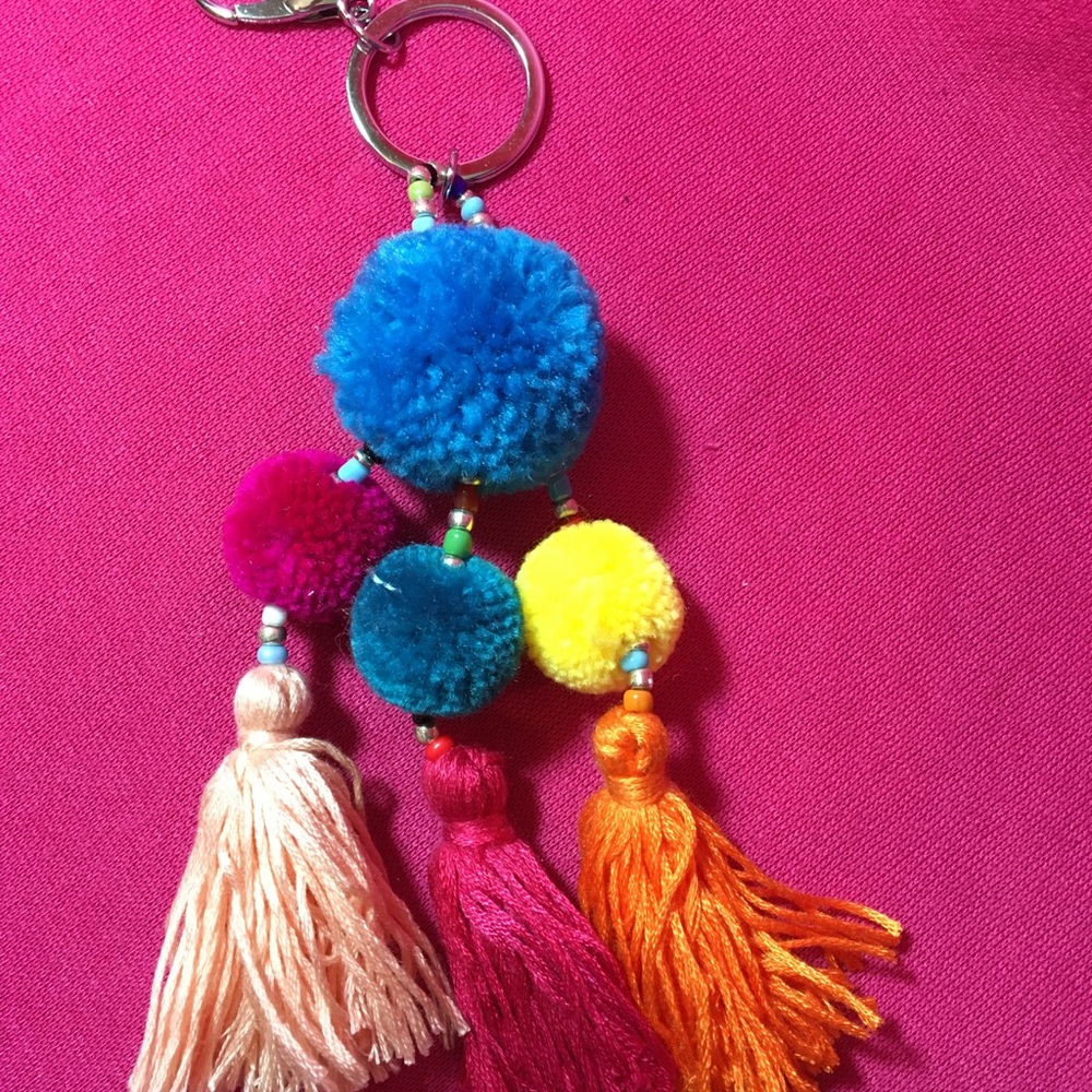 “3” Pom Pomes. Use for keychain , backpack or purse accessory. Colors vary! - Picture 3 of 4